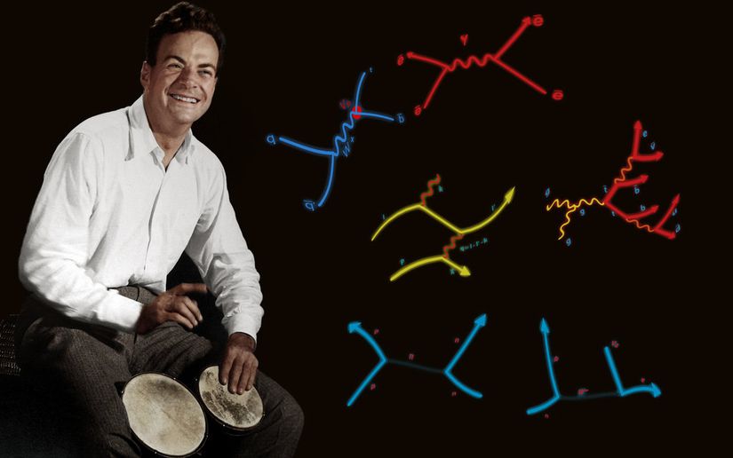 Feynman bongo çalarken... Feynman diyagramlarının görsele iliştirilmesiyle ilginç bir çalışma çıkmış ortaya.