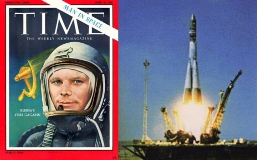 Yuri Gagarin'in uzay uçuşunu Time Dergisi de kapak yapmıştı.