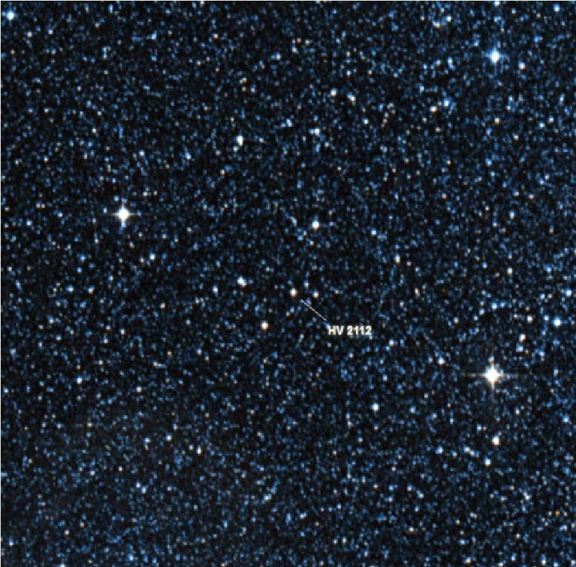 HV 2112 Yıldızının fotoğrafı.