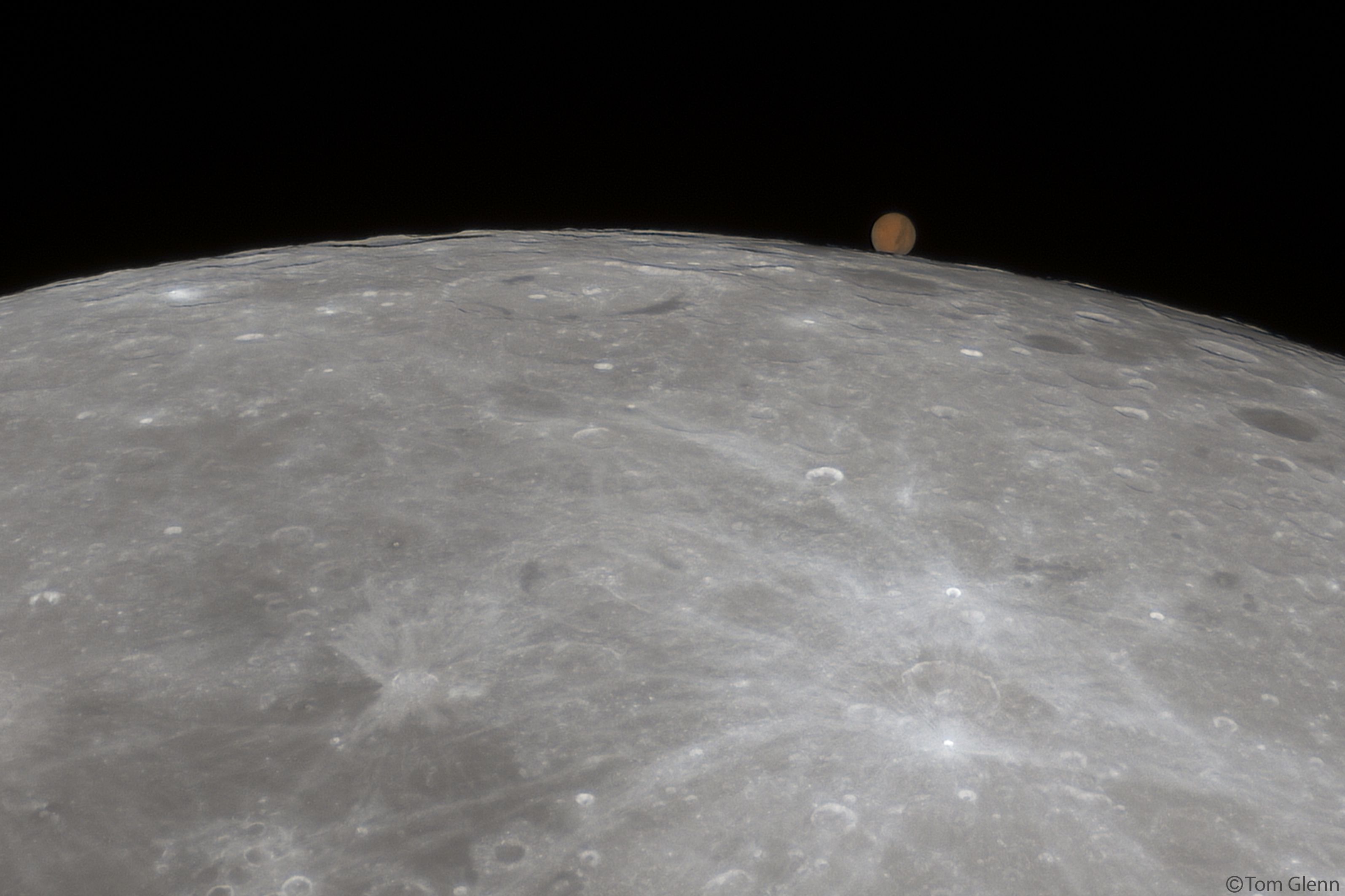  Mars Rises above the Lunar Limb 