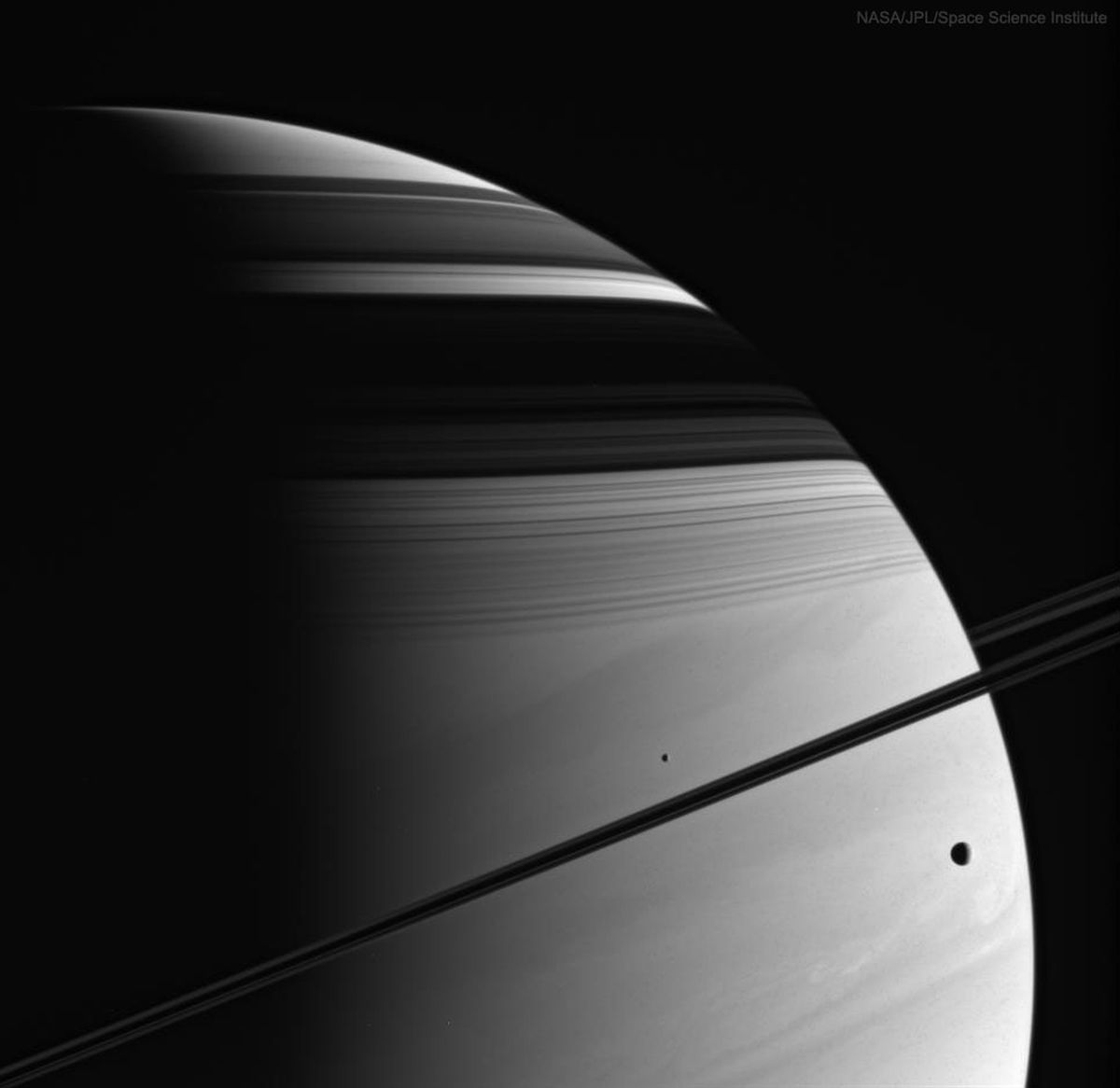  Moons, Rings, Shadows, Clouds: Saturn (Cassini) 