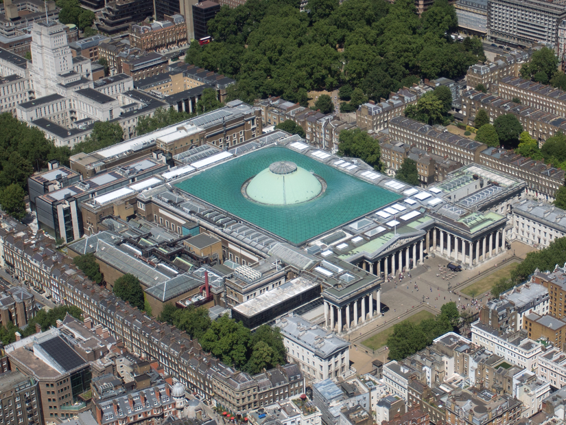 British Museum'un havadan görüntüsü.