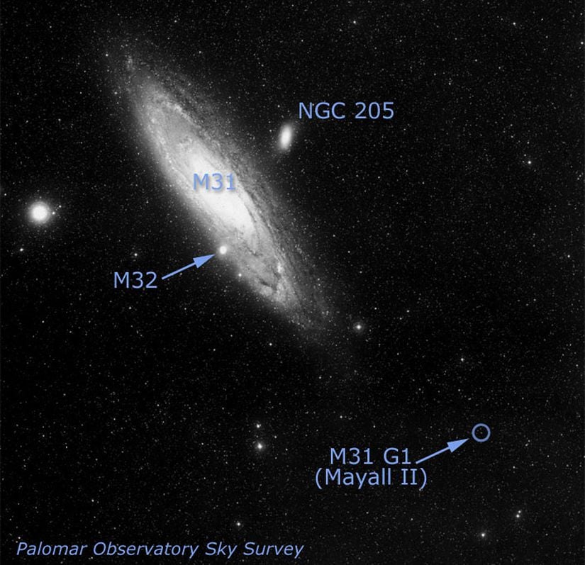 Andromeda Galaksisi ve G1 (MayaII II)