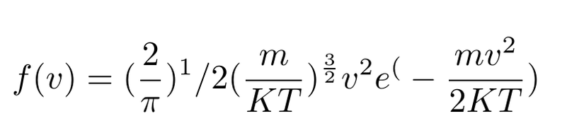 Maxwell-Boltzmann dağılımının matematiksel ifadesi