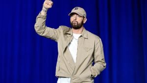 Eminem Boosts Kamala Harris At Rally