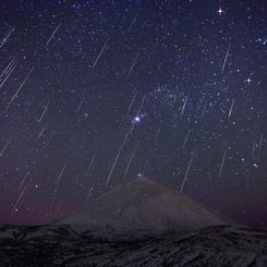  Geminid Meteors over Teide Volcano 