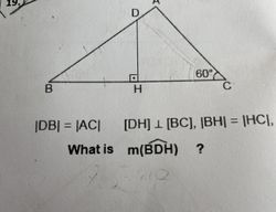 Bu üçgenin BDH açısı kaç derecedir?