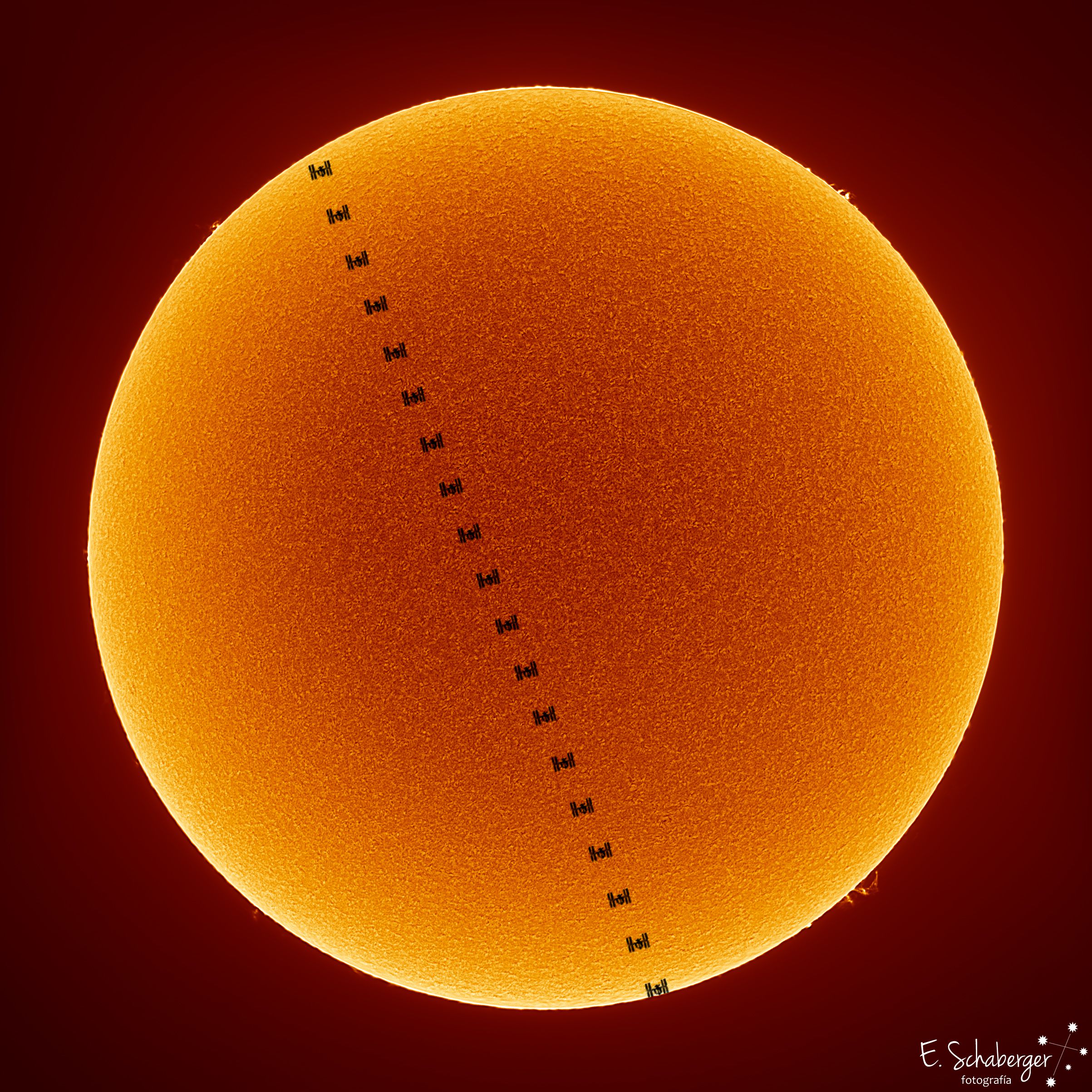  The Space Station Crosses a Spotless Sun 