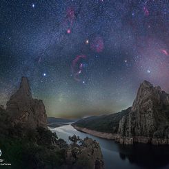  A Dark Winter Sky over Monfrage National Park in Spain 