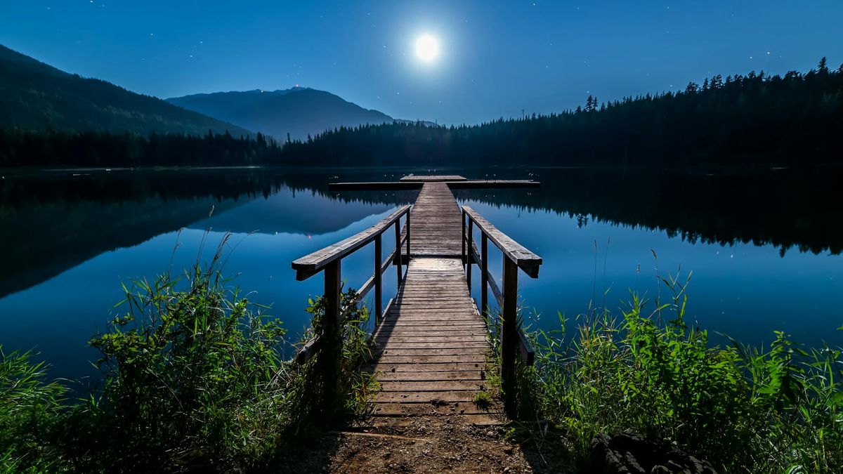 Stunning Super Blue Moon Illuminates The Night Sky