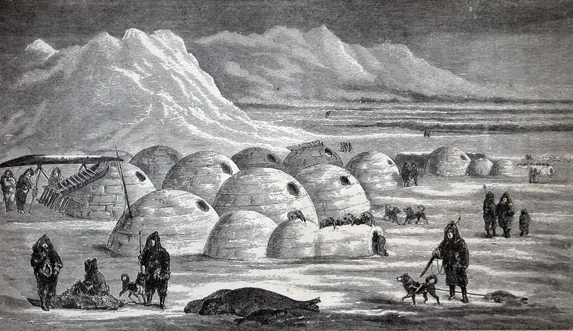 Bir komüniteye ait iglo yapıları