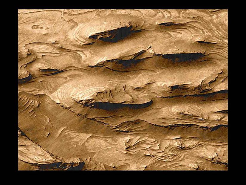 Mars'taki tortul kayalar.