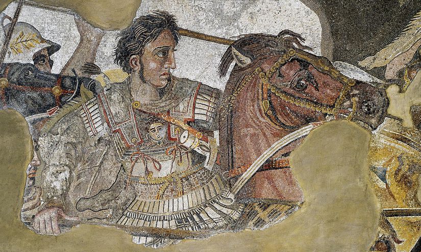 Büyük İskender'in mozaiği.