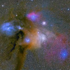  Colorful Clouds Near Rho Ophiuchi 