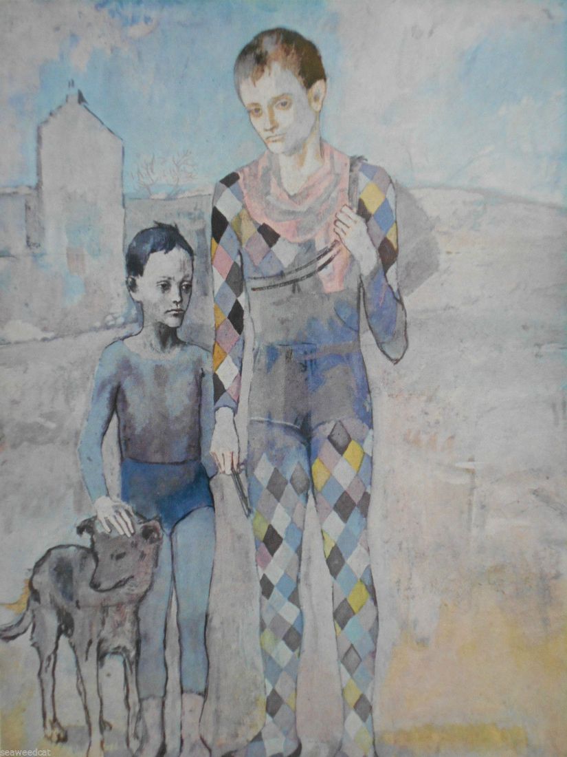 “Two Saltimbanques With A Dog” tablosu