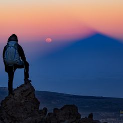  Moonrise and Mountain Shadow 