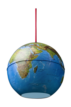 Sarkıt Avize Dünya Küresi Fiziki 26 cm