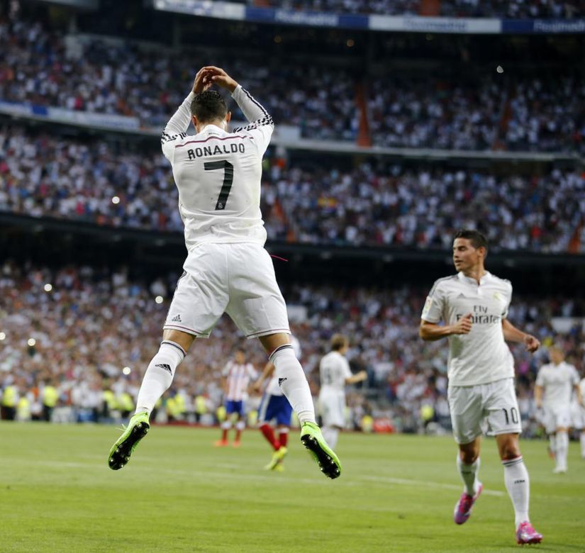 Christiano Ronaldo'nun gol sonrası sevinci.
