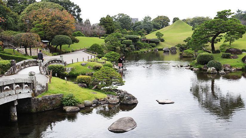 Kumamoto'da Suizenji Parkı