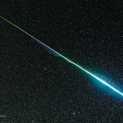  A Rainbow Geminid Meteor 